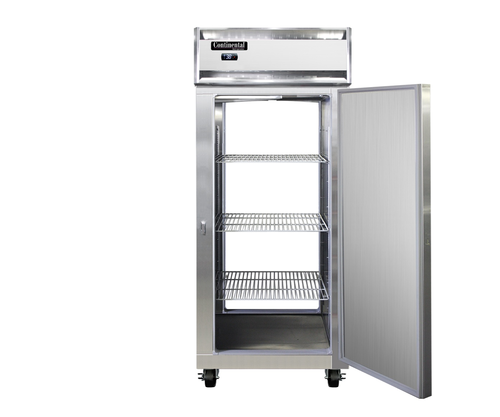 Continental Refrigerator 1RXNSSPT Extra-Wide Pass-Thru Refrigerator 36-1/4 inch Stainless Steel One-Section 1/3 HP