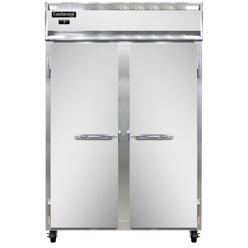 Continental Refrigerator 2FN Freezer Reach-In Two-Section Self-Contained Stainless Steel Energy Star