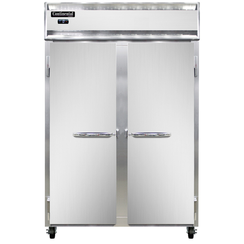 Continental Refrigerator 2FNSA Freezer Reach-In Two-Section Stainless Steel Self-Contained Energy Star Certified