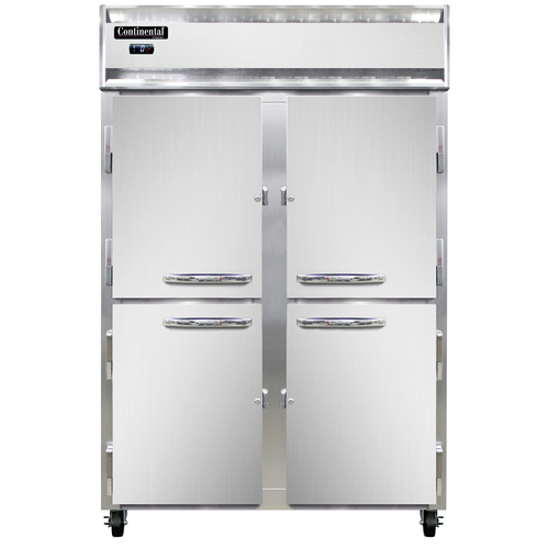 Continental Refrigerator 2FNSSHD Freezer Reach-In Two Section Stainless Steel Self-Contained Energy Star Certified