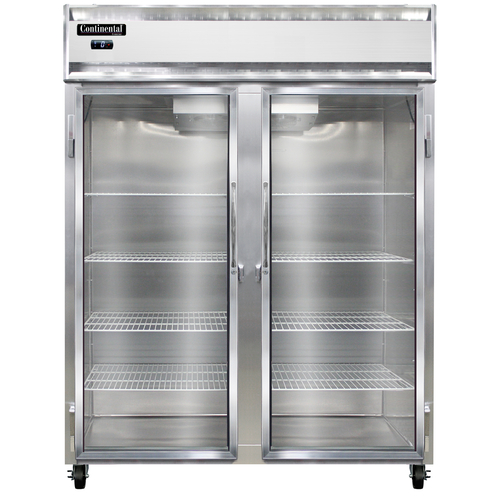 Continental Refrigerator 2FENGD Extra-Wide Freezer Reach-In 57W Two-Section 50 Cu Ft Capacity Self-Contained