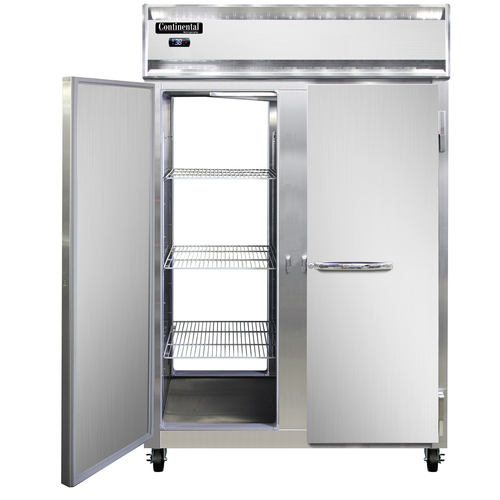 Continental Refrigerator 2RNSAPT Pass-Thru Two-Section Refrigerator Stainless Steel Energy Star Certified