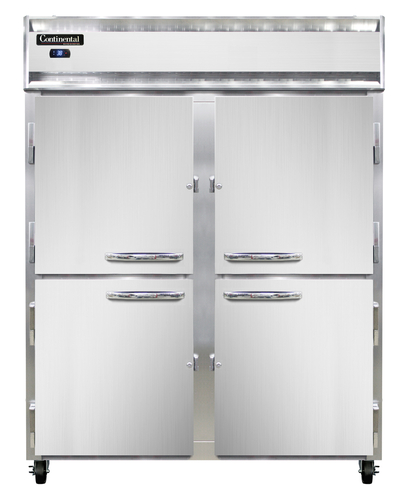 Continental Refrigerator 2RENSAHD Extra-Wide Reach-In Refrigerator 57W Two-Section Stainless Steel Energy Star