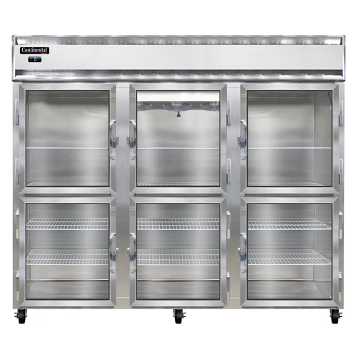 Continental Refrigerator 3FENGDHD Extra-Wide Freezer Reach-In 85-1/2 Inch Three-Section Self-Contained Refrigeration