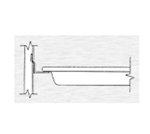 Continental Refrigerator 50-P001AB Pan Slide Assembly Half Section for 18x26 or 2x18x14 Pans Stainless Steel Angles