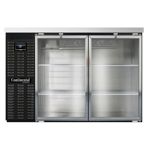 Continental Refrigerator BB50NGD Refrigerated Back Bar Cooler 50W 34-3/4H 16 Cubic Feet Stainless Steel