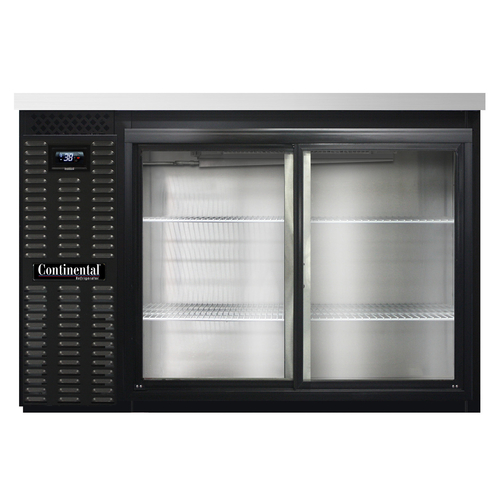 Continental Refrigerator BB50NSGD Refrigerated Back Bar Cooler 50W 34-3/4H 16 Cubic Feet Stainless Steel