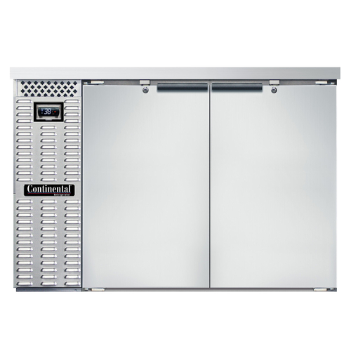 Continental Refrigerator BB50NSS Refrigerated Back Bar Cooler 50W 34-3/4H 16 cu ft Stainless Steel 2 Doors