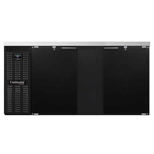 Continental Refrigerator BB69N Refrigerated Back Bar Cooler 69W 34-3/4H 26 cu ft Stainless Steel Top