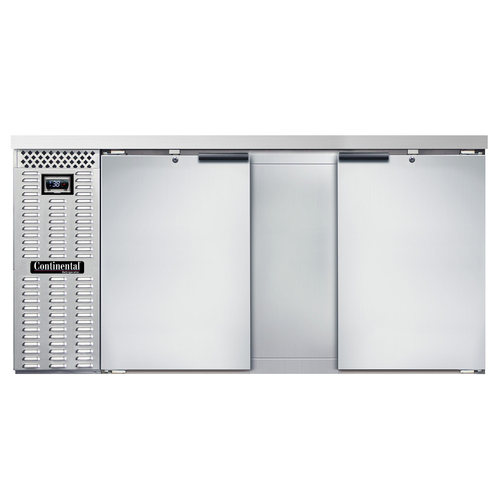 Continental Refrigerator BB69NSS Refrigerated Back Bar Cooler 69W Stainless Steel Front Breathing 26 Cu Ft