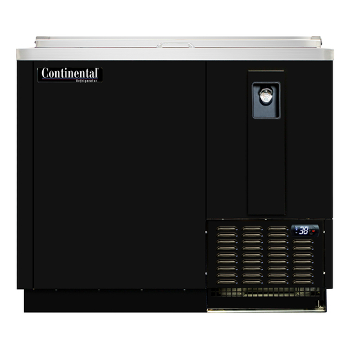 Continental Refrigerator BC37N Flat Top Bottle Cooler 37W Stainless Steel Top 12 Cases Capacity NSF Certified
