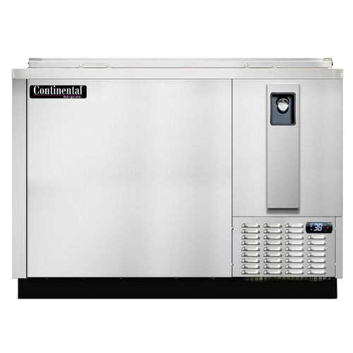 Continental Refrigerator BC50NSS Flat Top Bottle Cooler 50W Stainless Steel Top 18 Cases Capacity