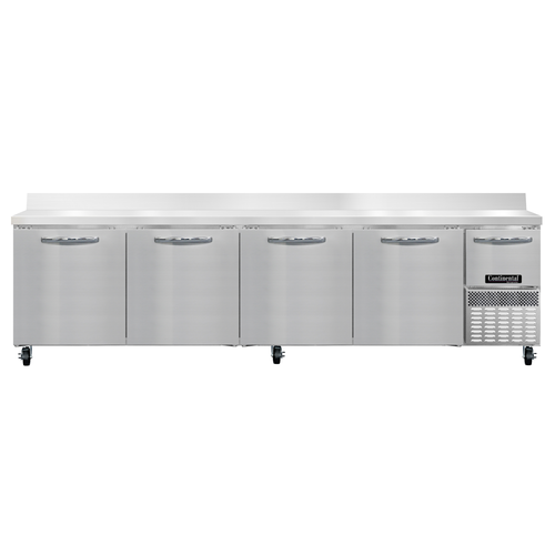 Continental Refrigerator RA118NBS Refrigerated Base Worktop Unit 118 inch 300 Series Stainless Steel
