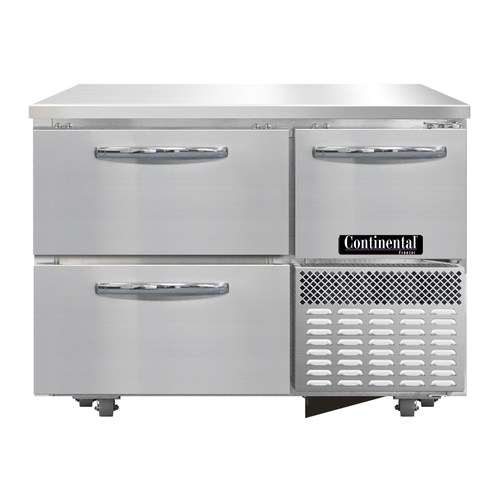 Continental Refrigerator FA43N-U-D Undercounter Freezer Base 43W Stainless Steel Drawers and Door R290 Refrigerant