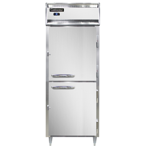 Continental Refrigerator D1RESNHD Designer Line Wide Refrigerator 28-1/2 inch One Section Self Contained Aluminum Stainless Steel