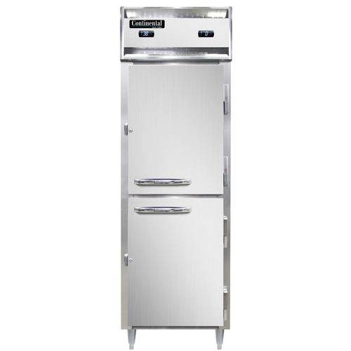 Continental Refrigerator D1RFNHD Designer Line Refrigerator Freezer One Section Self Contained Aluminum Stainless Steel