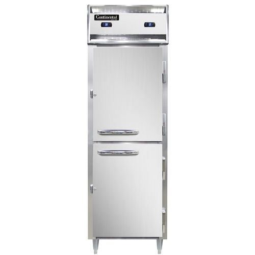 Continental Refrigerator D1RFNSAHD Designer Line Refrigerator Freezer One Section Stainless Steel Aluminum Interior