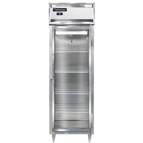 Continental Refrigerator D1RSNSAGD Designer Line Refrigerator 16 cu ft Self Contained Stainless Steel Glass Door