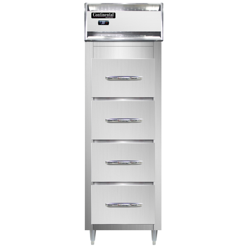Continental Refrigerator D1RSNSS-F Designer Line Refrigerator Vertical Cabinet with Drawers Self-Contained R290 1/4 HP