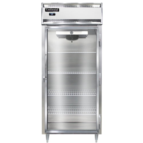 Continental Refrigerator D1RXSNGD Designer Line Extra-Wide Refrigerator 36-1/4 inch One Section Self-Contained Aluminum