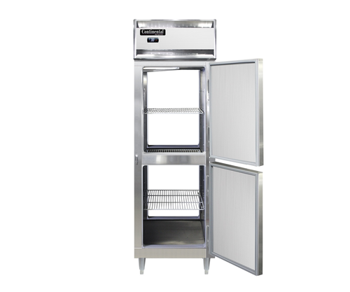 Continental Refrigerator DL1W-SS-PT-HD Designer Line Heated Cabinet Pass-Thru One Section 21 Cu Ft Capacity Stainless Steel