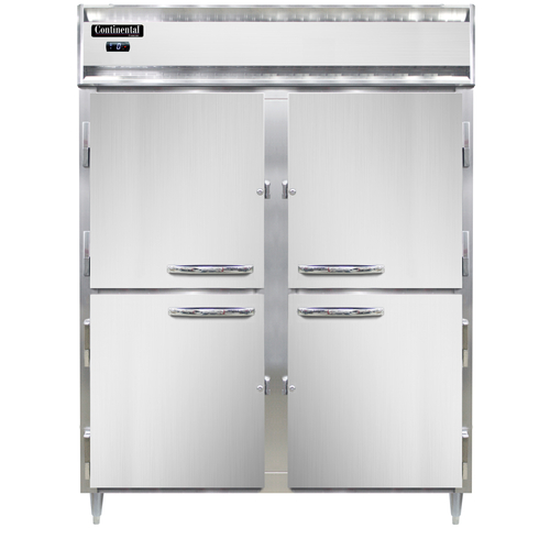 Continental Refrigerator D2FENHD Designer Line Wide Freezer 57 inch Two Section Self Contained Aluminum Stainless Steel