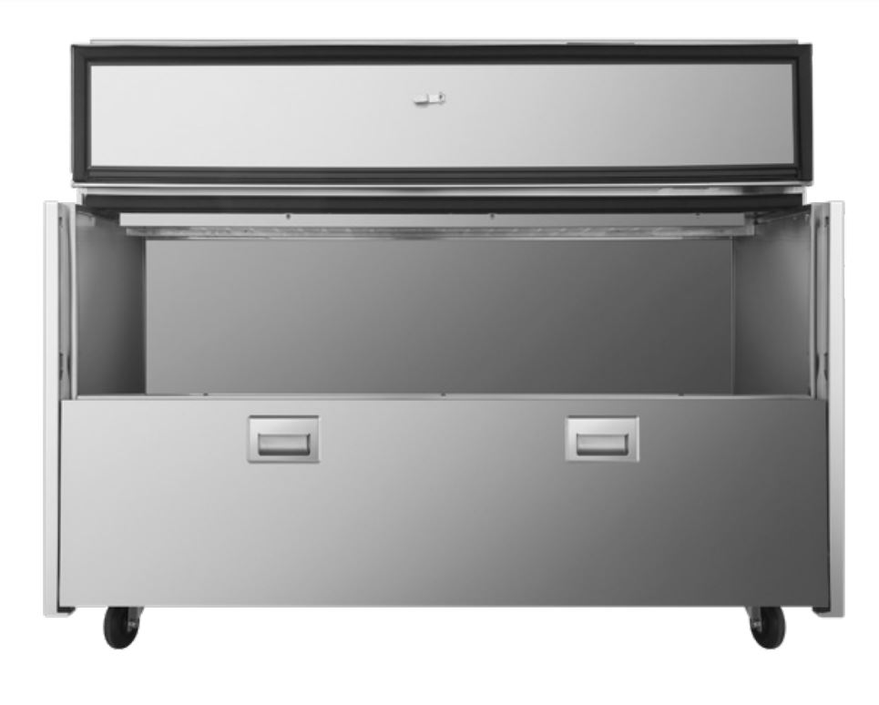 Atosa USA AMC-5801 Single Sided Milk Cooler Refrigerated Forced Air System 16 Crates Capacity Stainless Steel