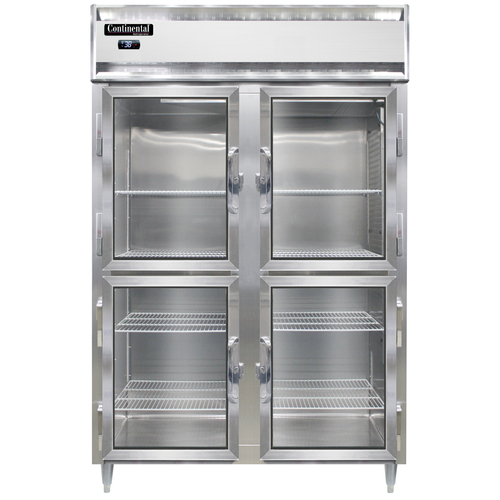 Continental Refrigerator D2RNGDHD Designer Line Refrigerator Two Section Self Contained Aluminum Stainless Steel