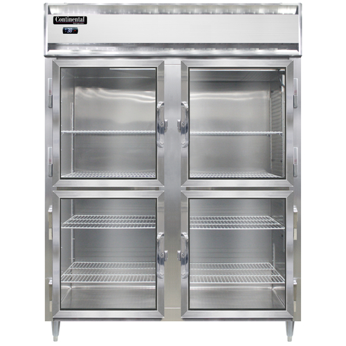 Continental Refrigerator D2RENGDHD Designer Line Wide Refrigerator 57 inch Two Section Self Contained Aluminum Stainless Steel