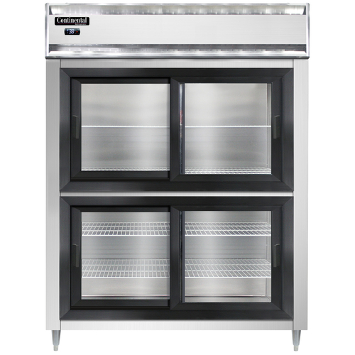 Continental Refrigerator D2RENSASGDHD Designer Line Wide Refrigerator 57 inch Two Section Stainless Steel