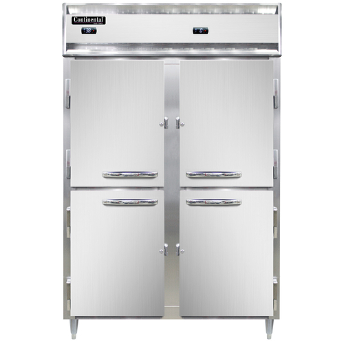 Continental Refrigerator D2RFNSSHD Designer Line Refrigerator Freezer Two Section Stainless Steel Cabinet