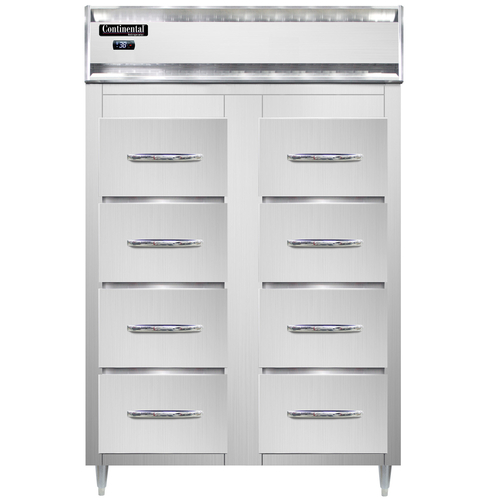 Continental Refrigerator D2RSNSS-F Designer Line Refrigerator Vertical Refrigerated Cabinet with Drawers and Digital Control