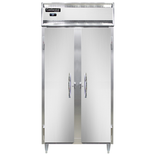 Continental Refrigerator D2RSENSA Designer Slim Line Refrigerator 36-1/4W Two Section Stainless Steel Exterior