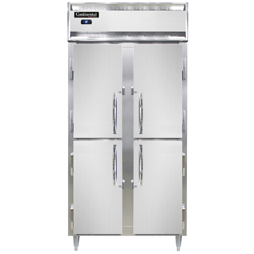 Continental Refrigerator D2RSESNSSHD Designer Slim Line Refrigerator 36-1/4 inch Two Section Stainless Steel