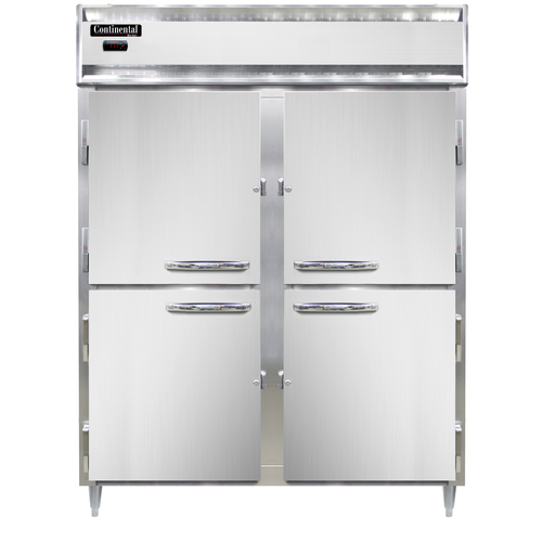 Continental Refrigerator DL2WE-HD Designer Line Heated Cabinet Extra Wide Reach-In Two Section 52 Cu Ft Capacity