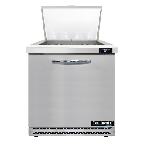 Continental Refrigerator D32N12M-FB Designer Line Sandwich Unit 32 inch Front Breather Stainless Steel 1/5 HP