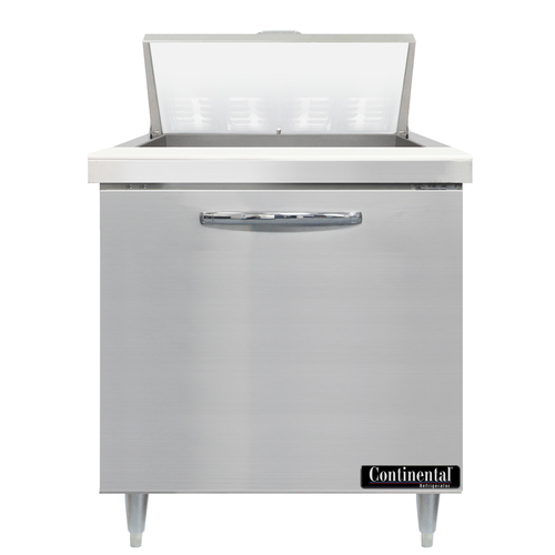 Continental Refrigerator D32N8 Designer Line Sandwich Unit 32 inch with 8 Pans and Stainless Steel Construction