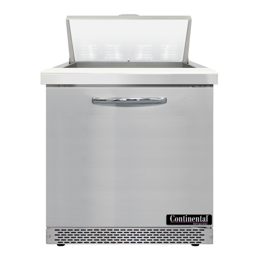 Continental Refrigerator D32N8-FB Designer Line Sandwich Unit 32 inch Front Breather Stainless Steel 1/5 hp