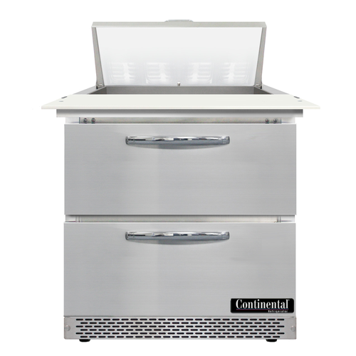 Continental Refrigerator D32N8C-FB-D Designer Line Sandwich Unit Front Breather 32 Inch Stainless Steel 1 Section