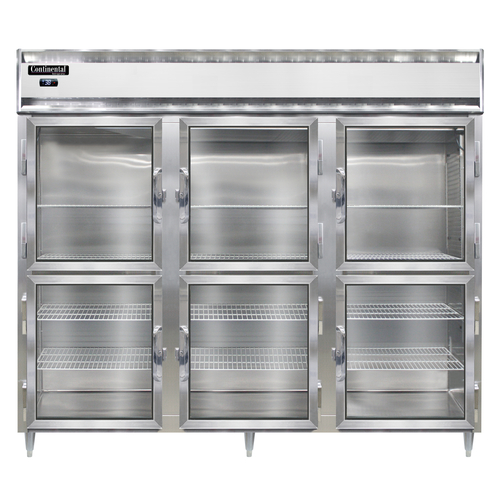 Continental Refrigerator D3RENGDHD Designer Line Wide Refrigerator 85-1/5 inch Three Section Self Contained Aluminum Stainless Steel