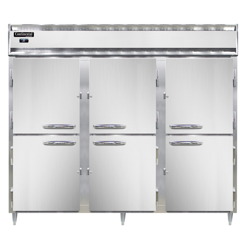 Continental Refrigerator D3RENSSHD Designer Line Wide Refrigerator 85-1/5 inch Three Section Stainless Steel