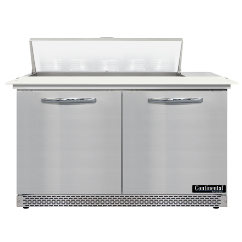 Continental Refrigerator D48N10C-FB Designer Line Sandwich Unit 48 inch Front Breather Stainless Steel 10 Pan