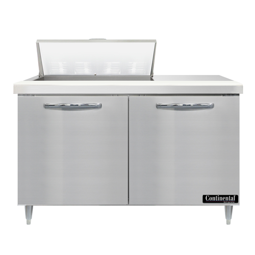 Continental Refrigerator D48N8 Designer Line Sandwich Unit 48 inch with 8 Pans and Stainless Steel Construction
