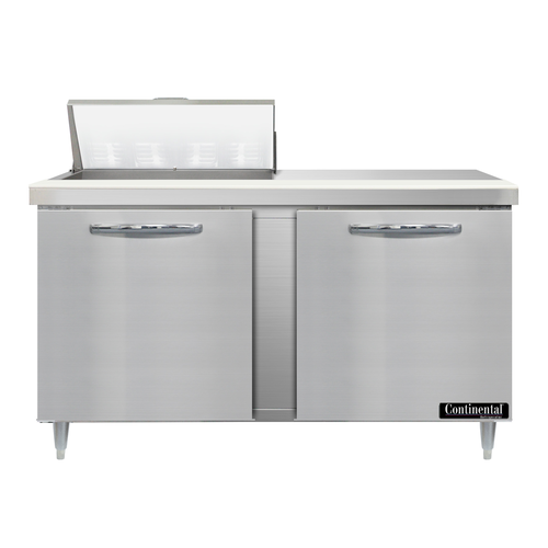 Continental Refrigerator D60N8 Designer Line Sandwich Unit 60 inch with 8 Pans and Stainless Steel Construction