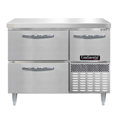 Continental Refrigerator DFA43NSS-D Designer Line Freezer Base Worktop Unit 43W Stainless Steel 2 Drawers 1 Door
