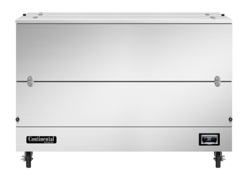 Continental Refrigerator MC5NSSDCW Milk Cooler 58 inch Dual Access Cold Wall Cooling Stainless Steel Interior