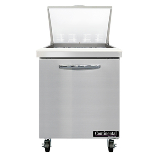 Continental Refrigerator SW27N12M Mighty Top Sandwich Unit 27W 74 cu ft capacity one section 12 1 6 size pans stainless steel