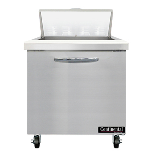 Continental Refrigerator SW32N8 Sandwich Unit 32W 9 cu ft capacity one section with 8 pans and cutting board