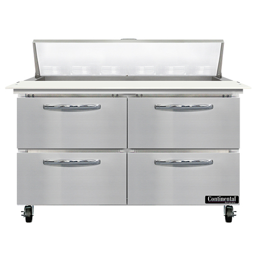 Continental Refrigerator SW48N12C-D Sandwich Unit 48W 134 cu ft capacity with drawers and stainless steel top