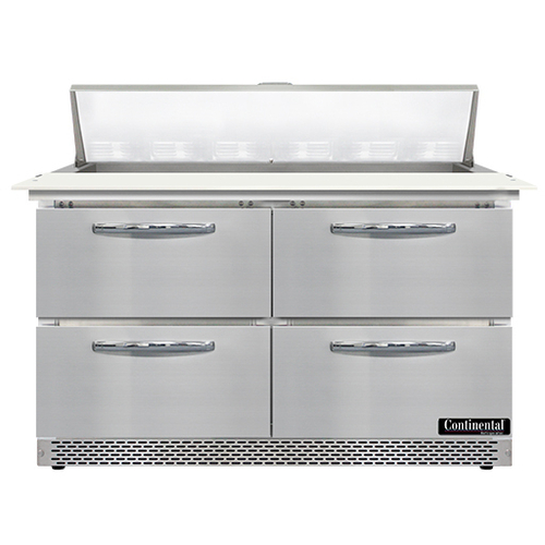 Continental Refrigerator SW48N12C-FB-D Sandwich Unit Front Breather 48W 134 cu ft Capacity with Drawers and Pans